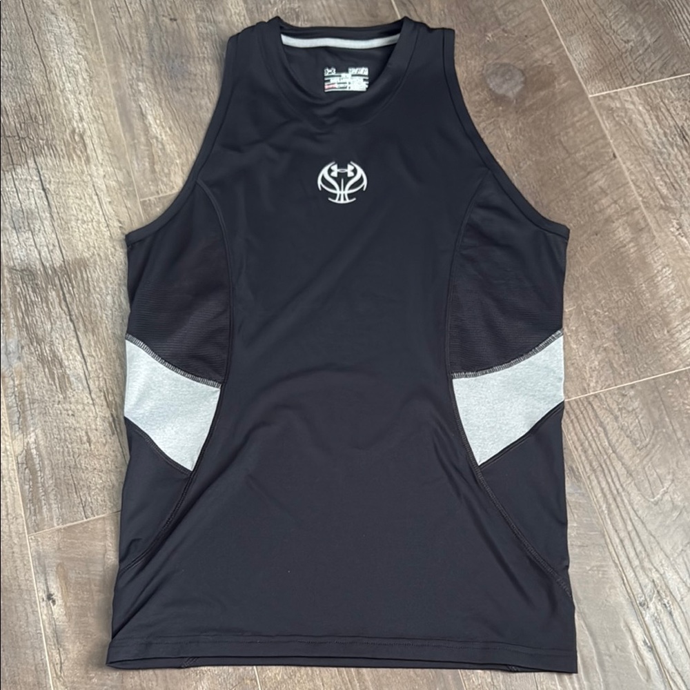 Under Armour Black and Gray Athletic Tank Top